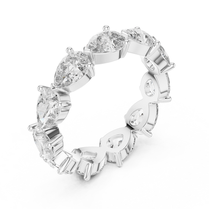 Pear Cut Lab Grown Diamond Eternity Band