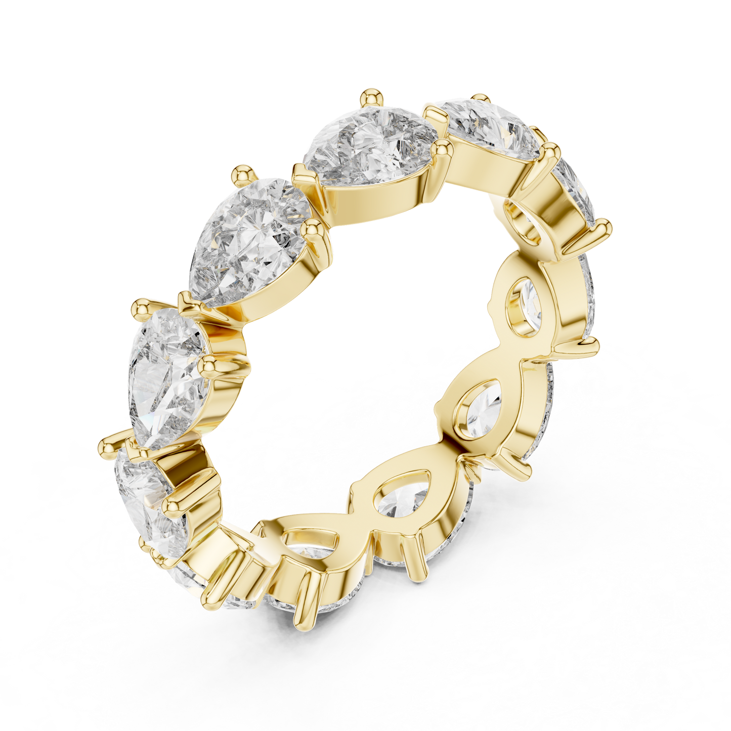 Pear Cut Lab Grown Diamond Eternity Band