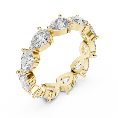 Pear Cut Lab Grown Diamond Eternity Band