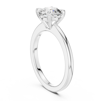 Round Lab Grown Diamond Solitaire Engagement Ring in 14k Rose Gold