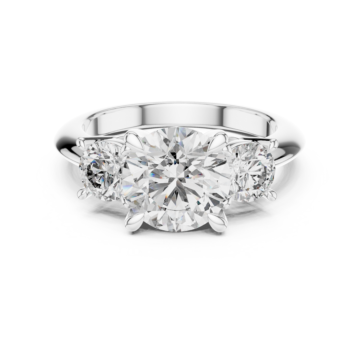 The Eternal Three Stone Round Lab Grown Diamond Ring