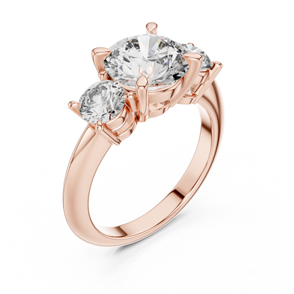 The Eternal Three Stone Round Lab Grown Diamond Ring