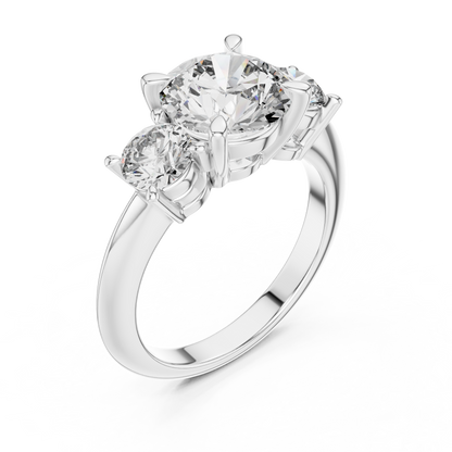 The Eternal Three Stone Round Lab Grown Diamond Ring