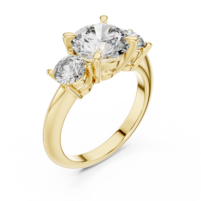 The Eternal Three Stone Round Lab Grown Diamond Ring