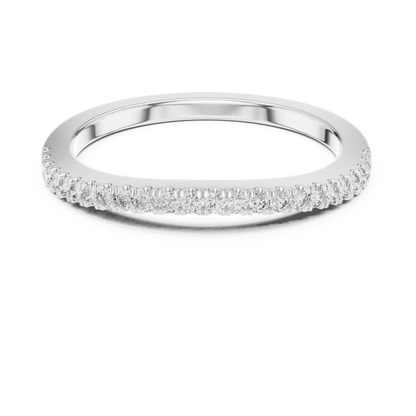 Curved Round Lab Grown Diamond Wedding Band
