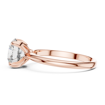 Modern Round Lab Grown Diamond Solitaire Ring