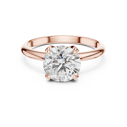 Modern Round Lab Grown Diamond Solitaire Ring