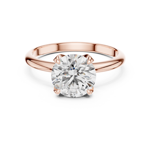 Modern Round Lab Grown Diamond Solitaire Ring