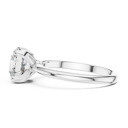 Modern Round Lab Grown Diamond Solitaire Ring