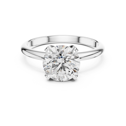 Modern Round Lab Grown Diamond Solitaire Ring