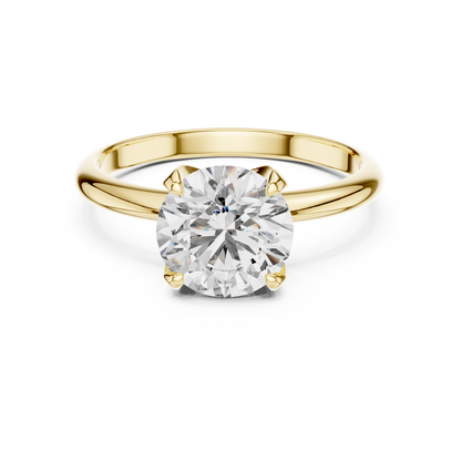 Modern Round Lab Grown Diamond Solitaire Ring