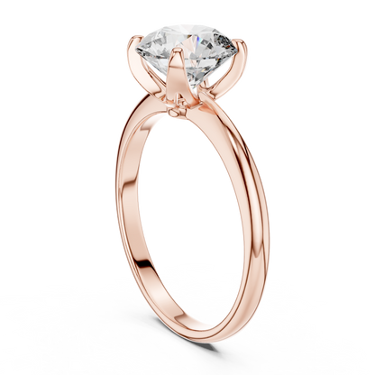 Modern Round Lab Grown Diamond Solitaire Ring