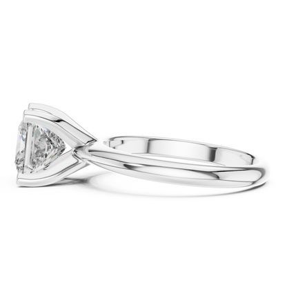 Minimalist Princess Cut Lab Diamond Solitaire Ring