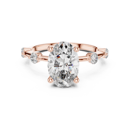 Dainty Oval Lab Grown Diamond Engagement Ring