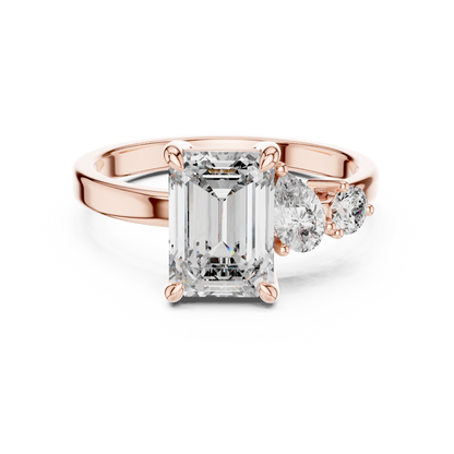 Emerald Lab Grown Diamond Yellow Gold Engagement Ring