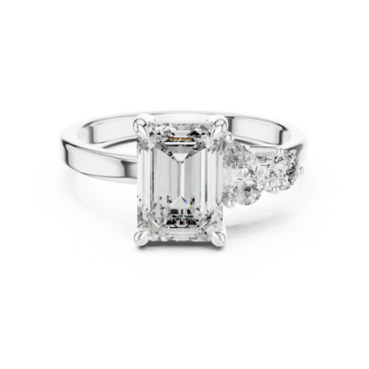 Emerald Lab Grown Diamond Yellow Gold Engagement Ring