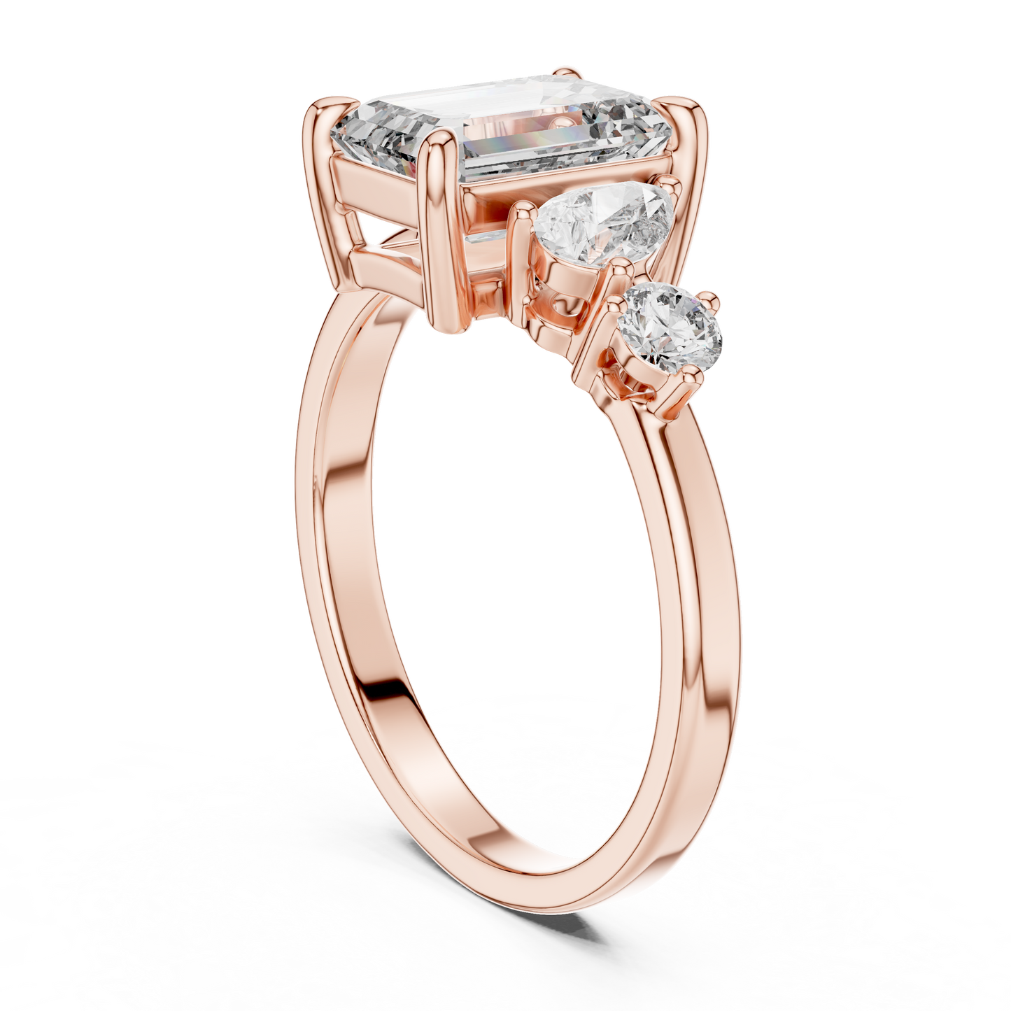 Emerald Lab Grown Diamond Yellow Gold Engagement Ring