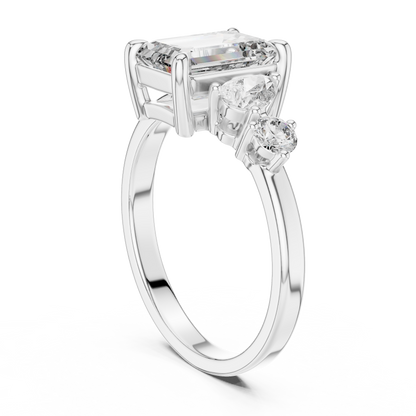 Emerald Lab Grown Diamond Yellow Gold Engagement Ring