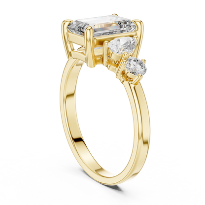 Emerald Lab Grown Diamond Yellow Gold Engagement Ring