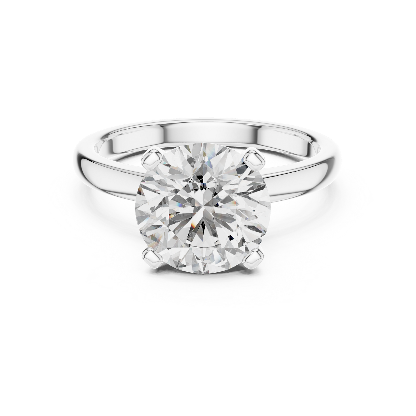 Classic Solitaire Round Lab Grown Diamond Engagement Ring