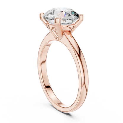 Classic Solitaire Round Lab Grown Diamond Engagement Ring