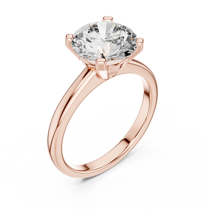 Classic Solitaire Round Lab Grown Diamond Engagement Ring