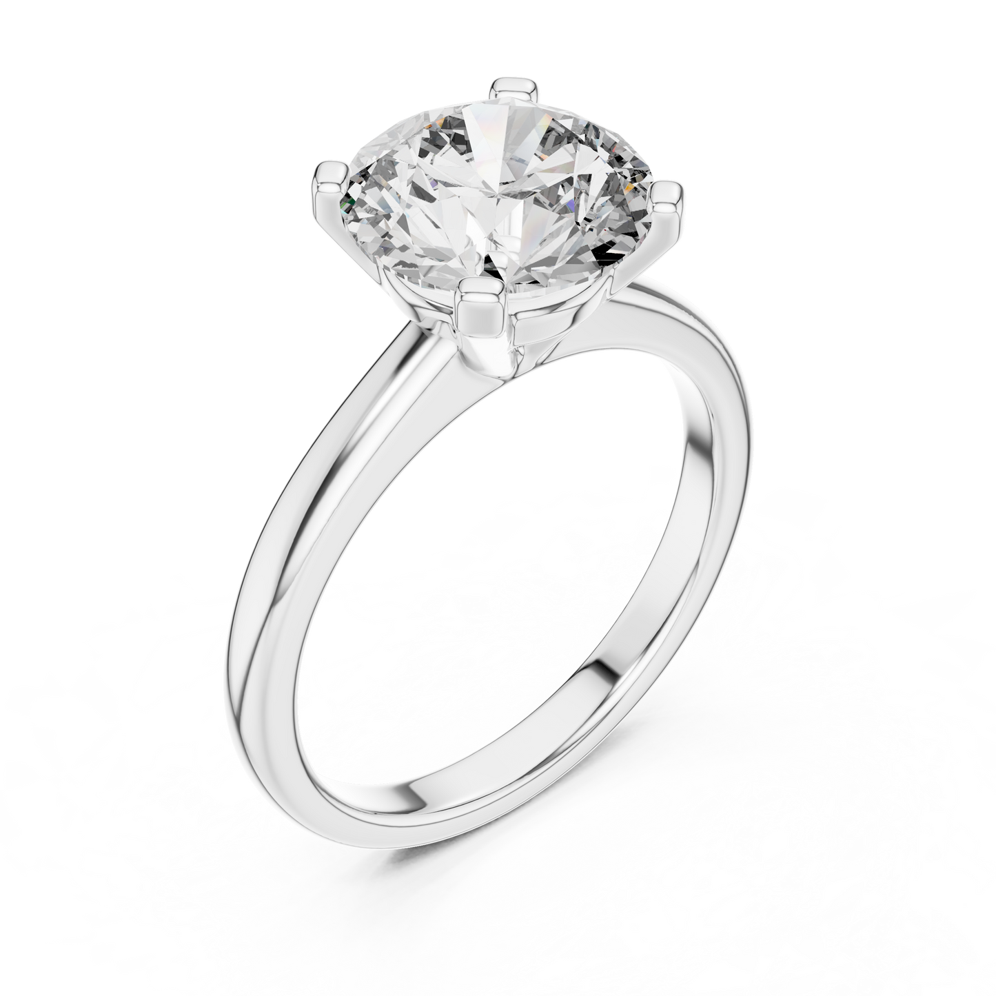 Classic Solitaire Round Lab Grown Diamond Engagement Ring