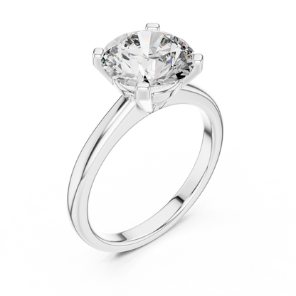 Classic Solitaire Round Lab Grown Diamond Engagement Ring