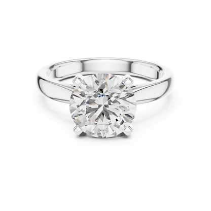 Round Brilliant Lab Grown Diamond Yellow Gold Engagement Ring