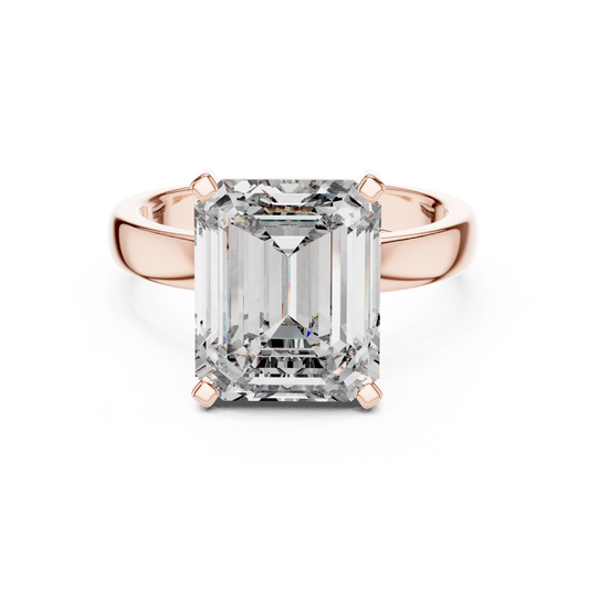 Emerald Cut Lab Grown Diamond Solitaire Engagement Ring