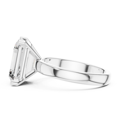 Emerald Cut Lab Grown Diamond Solitaire Engagement Ring