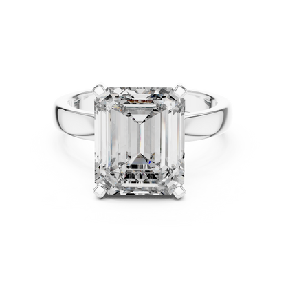 Emerald Cut Lab Grown Diamond Solitaire Engagement Ring
