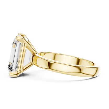 Emerald Cut Lab Grown Diamond Solitaire Engagement Ring