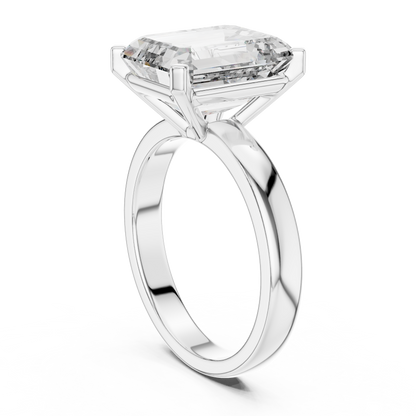 Emerald Cut Lab Grown Diamond Solitaire Engagement Ring