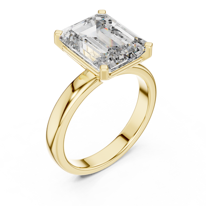 Emerald Cut Lab Grown Diamond Solitaire Engagement Ring