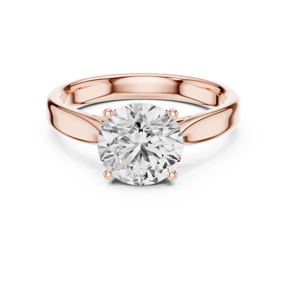 Round Lab Diamond Classic Solitaire Ring