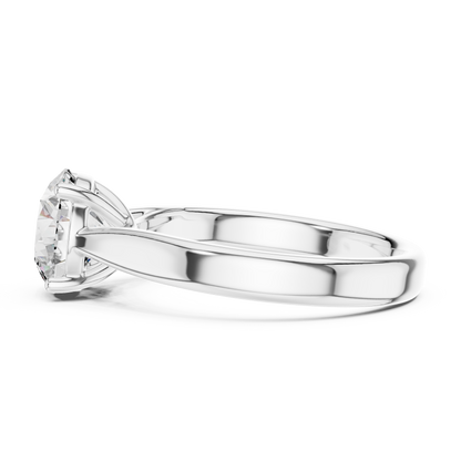 Round Lab Diamond Classic Solitaire Ring