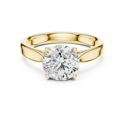 Round Lab Diamond Classic Solitaire Ring