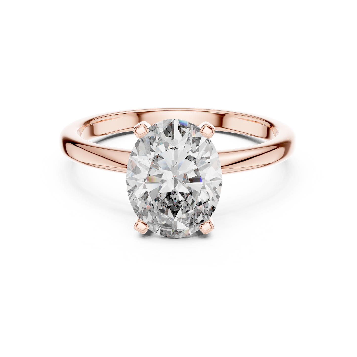 Oval Cut Lab Grown Diamond Engagement Ring