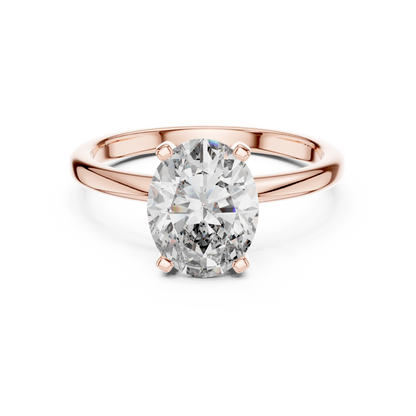 Oval Cut Lab Grown Diamond Engagement Ring