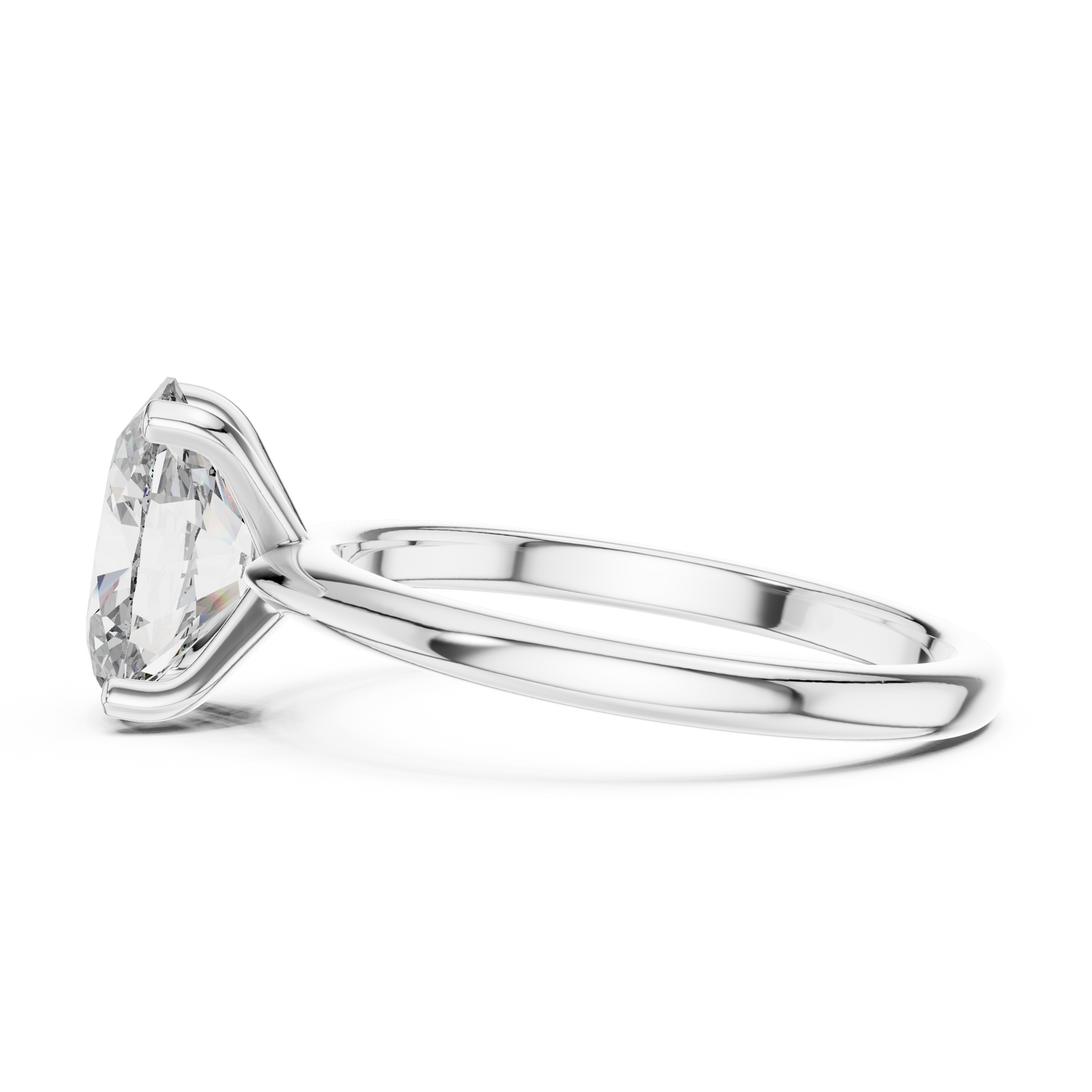 Oval Cut Lab Grown Diamond Engagement Ring