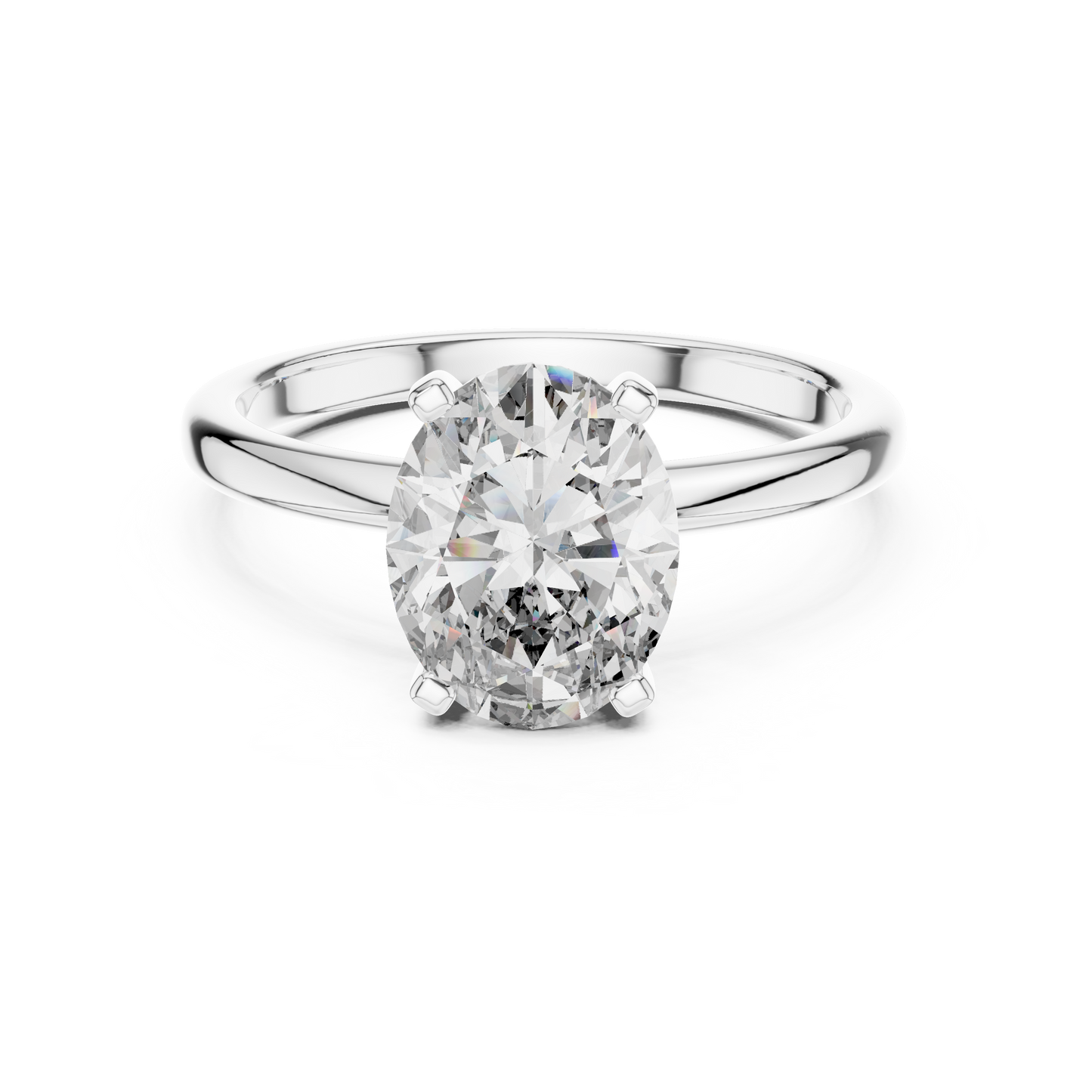 Oval Cut Lab Grown Diamond Engagement Ring