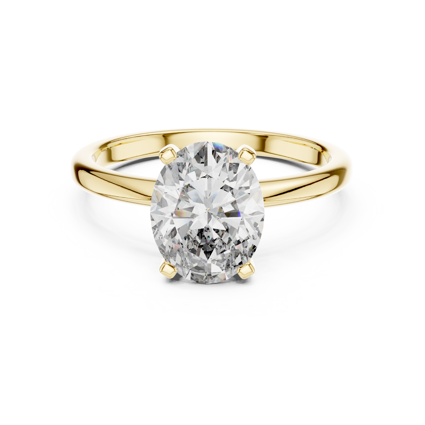 Oval Cut Lab Grown Diamond Engagement Ring