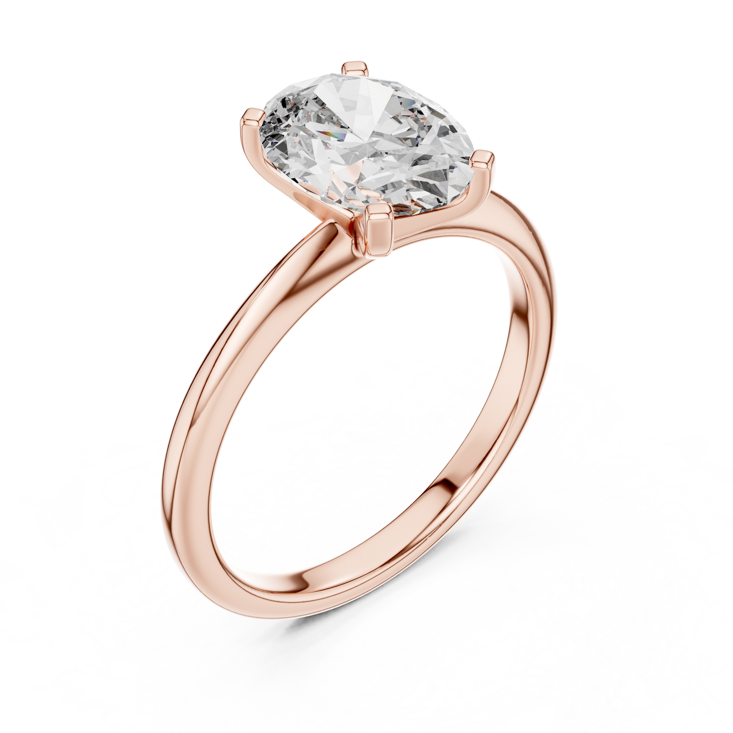 Oval Cut Lab Grown Diamond Engagement Ring