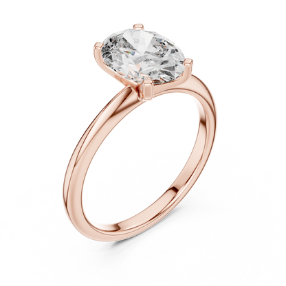 Oval Cut Lab Grown Diamond Engagement Ring