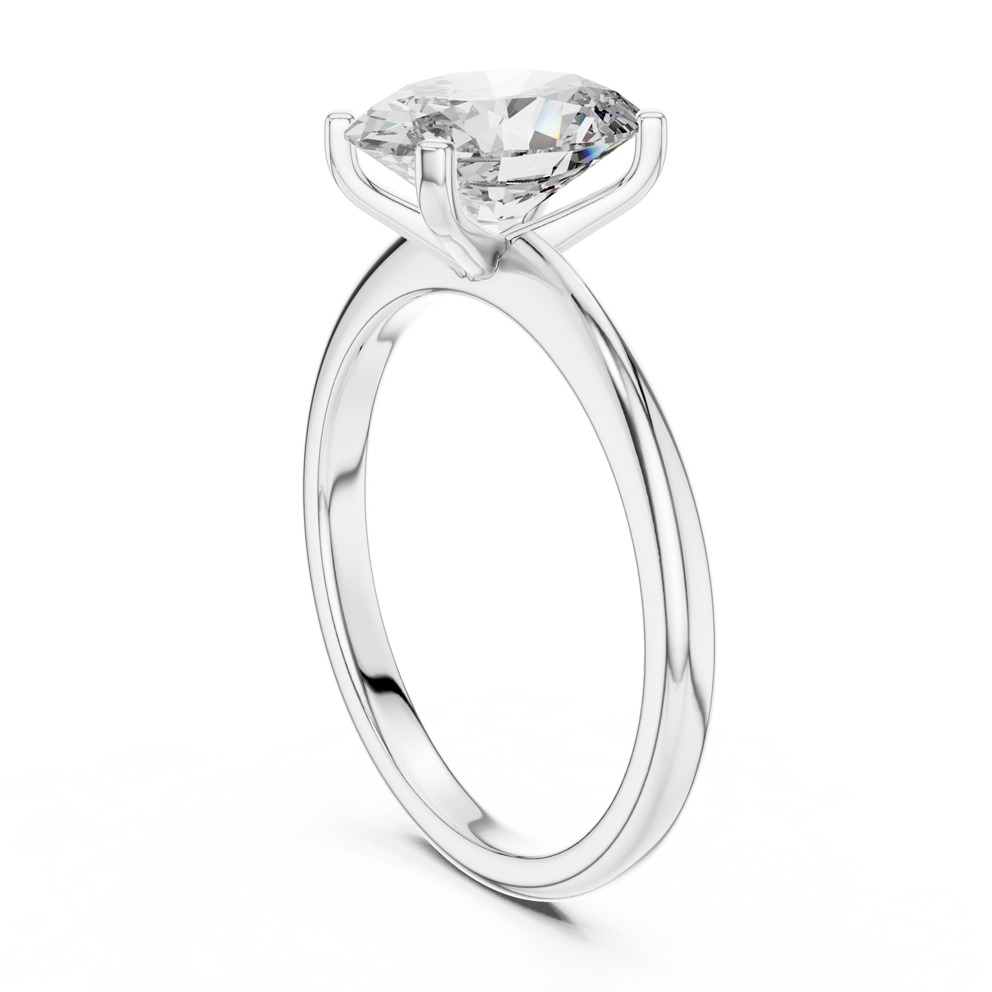 Oval Cut Lab Grown Diamond Engagement Ring