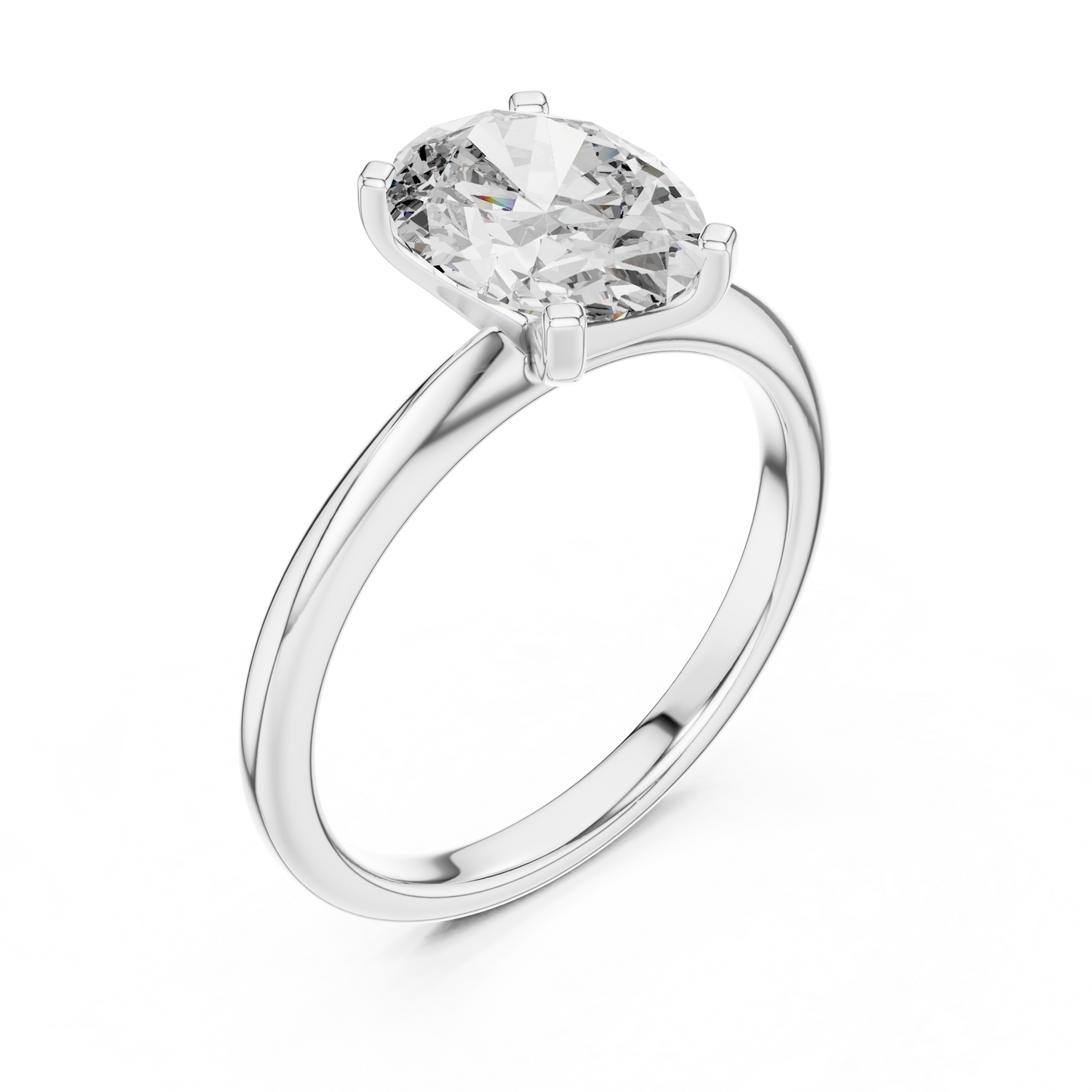 Oval Cut Lab Grown Diamond Engagement Ring