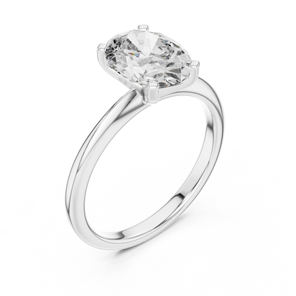 Oval Cut Lab Grown Diamond Engagement Ring