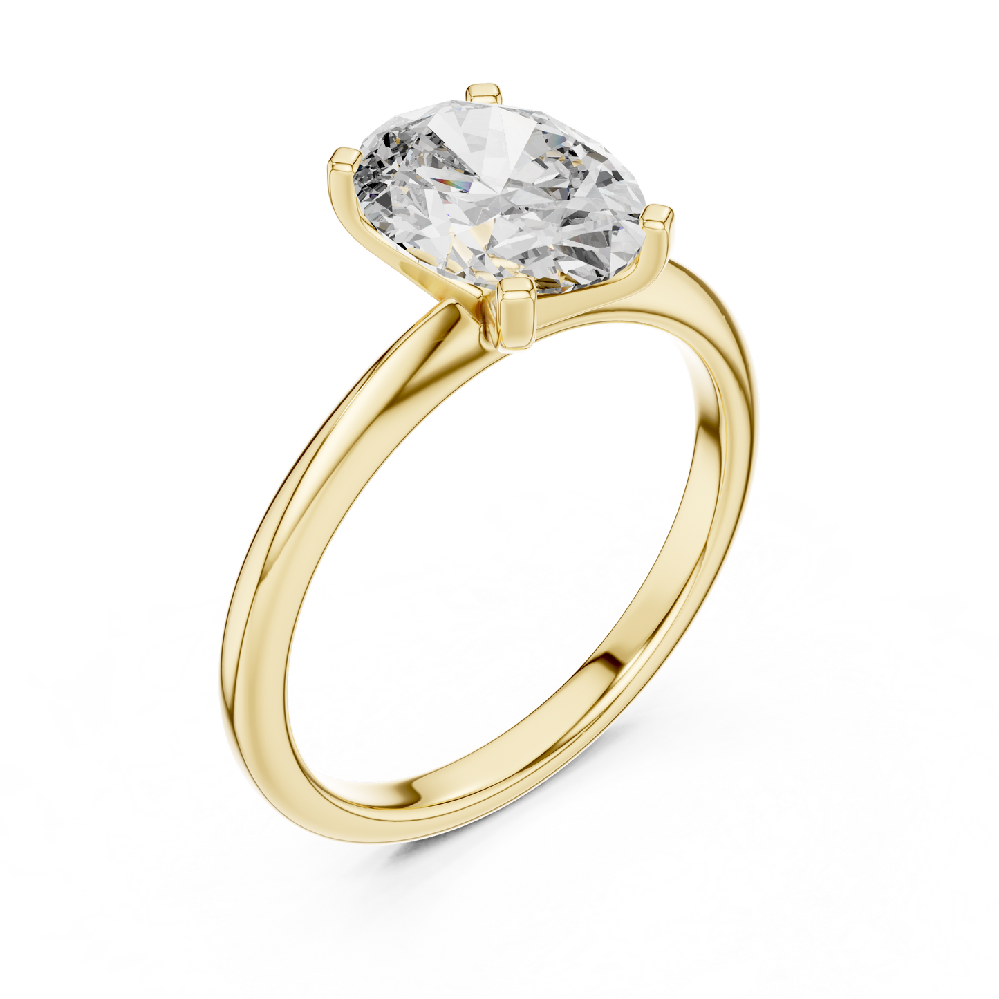 Oval Cut Lab Grown Diamond Engagement Ring