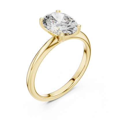 Oval Cut Lab Grown Diamond Engagement Ring
